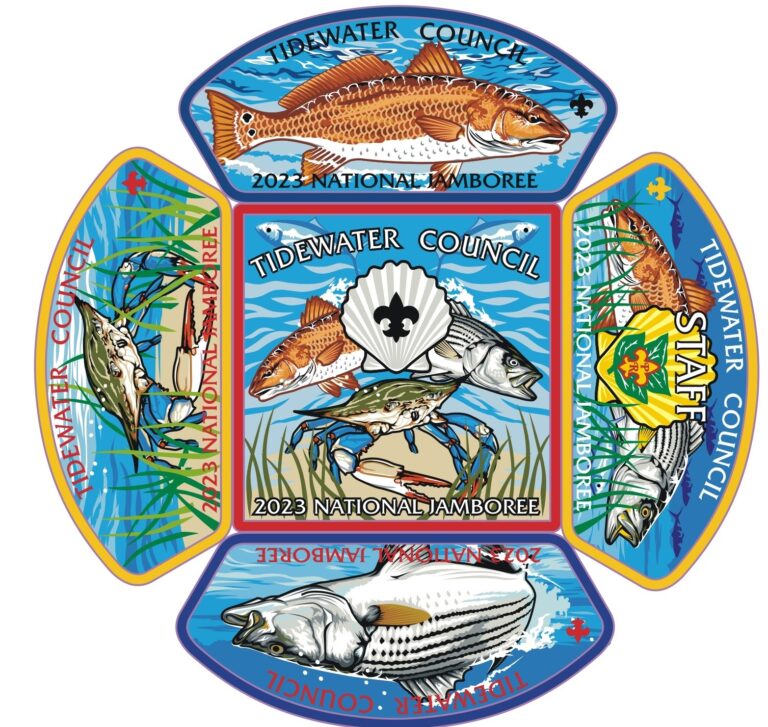 2023 National Scout Jamboree Tidewater Council contingent patch set