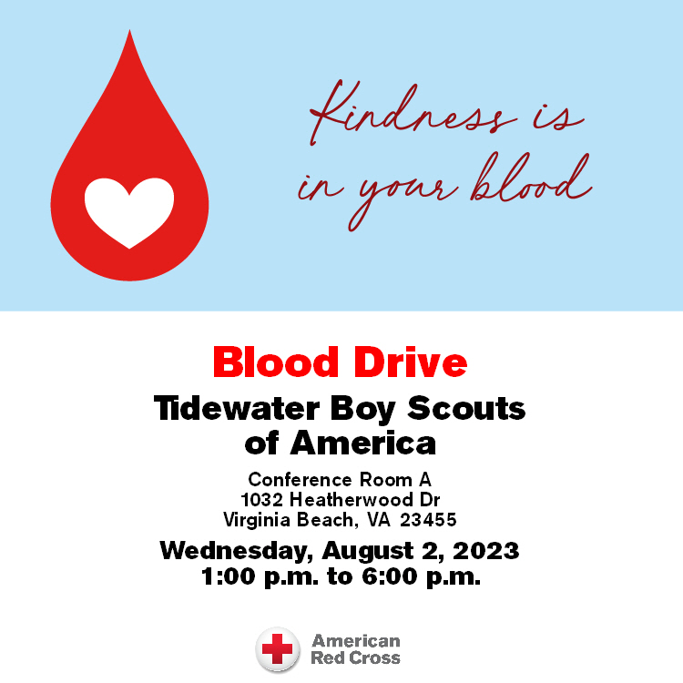 Graphic for blood drive on August 2, 2023