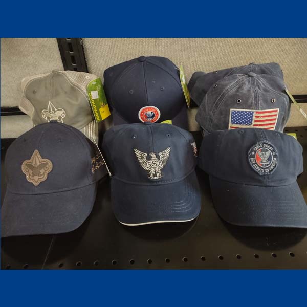 Collection of six Scout hats
