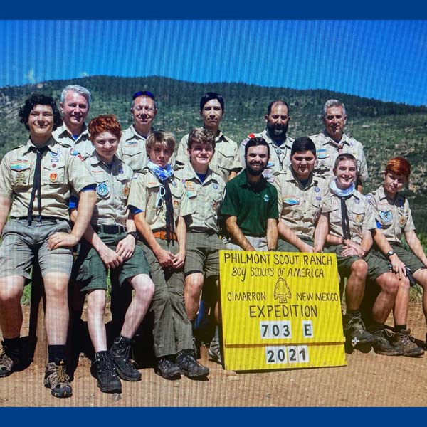 Troop 179 group photo at Philmont Scout Ranch