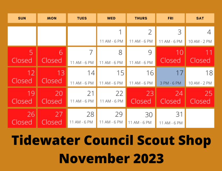 November calendar graphic