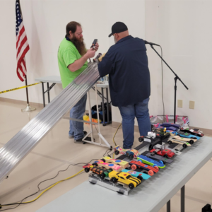 Scout leaders at the 2024 Albemarle District Pinewood Derby