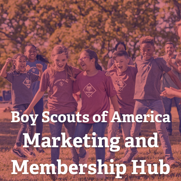 Button for Boy Scouts of America Marketing and Membership Hub