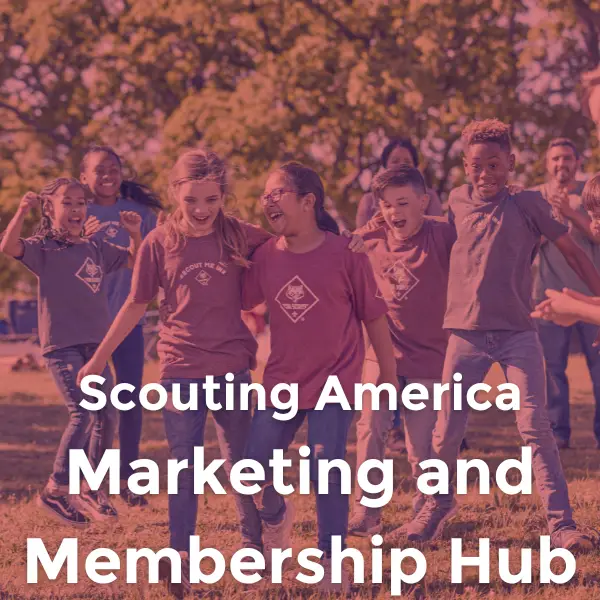 Button for Boy Scouts of America Marketing and Membership Hub