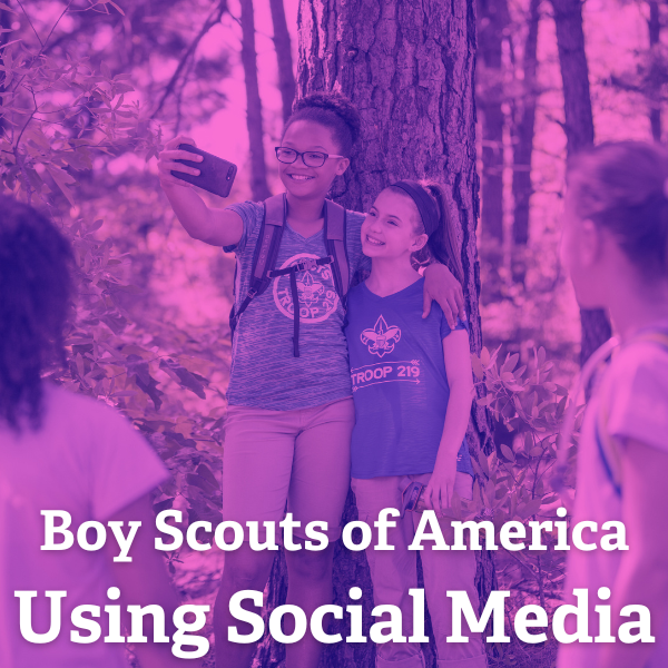 Button for Boy Scouts of America Using Social Media