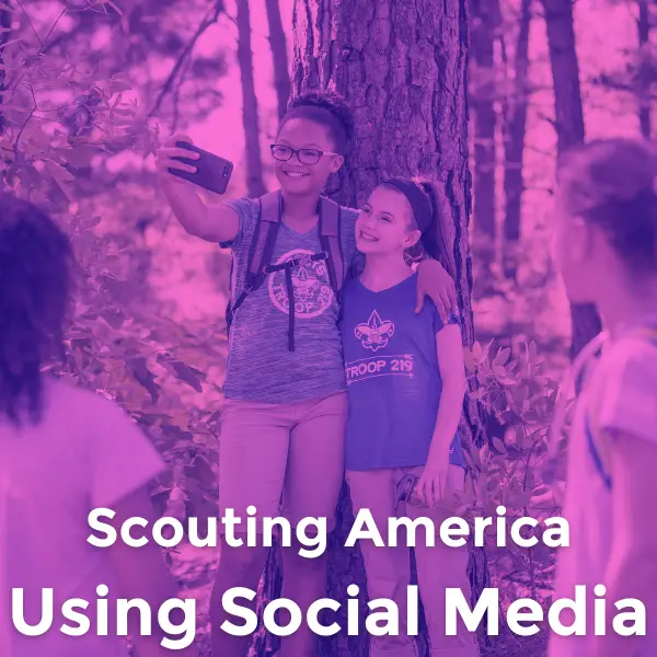 Button for Boy Scouts of America Using Social Media