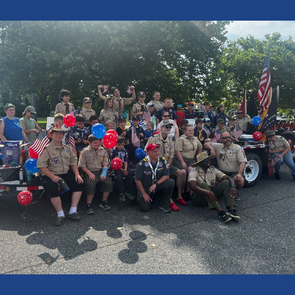 Scouts and leaders gathered at the 2024 Portsmouth Memorial Day Parade