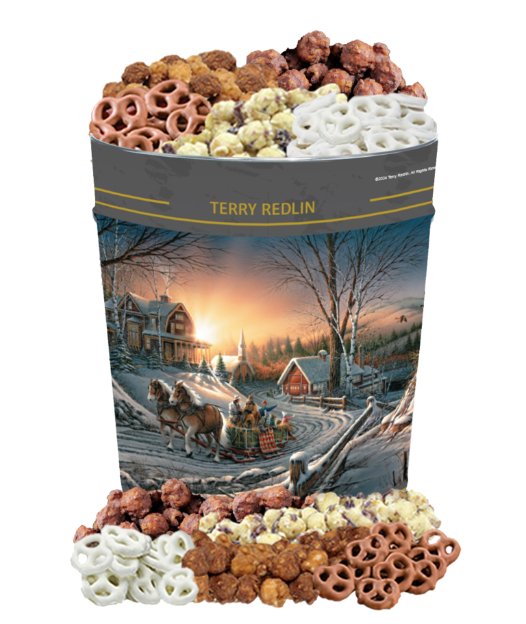 Photo of Chocolate Lover's Popcorn in Pleasures of Winter tin