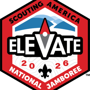 2026 National Jamboree logo. Scouting America Elevate 2026 National Jamboree