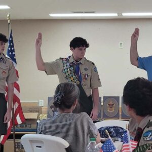 Miles B. of Troop 165 at his Eagle Court of Honor