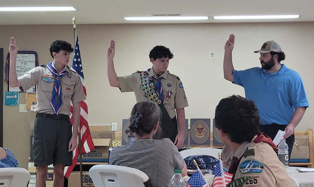 Miles B. of Troop 165 at his Eagle Court of Honor