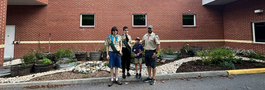 Boy Scouts of America pollinator garden at Princess Anne Public Library in Virginia Beach, VA