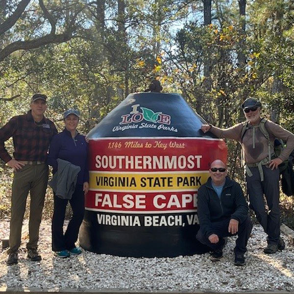 Scout leaders at False Cape - Southernmost Virginia State Park, Virginia Beach, VA