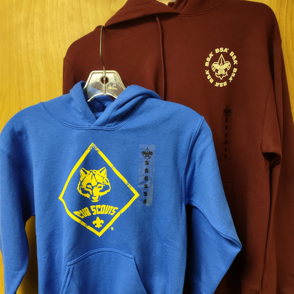 Cub Scout and BSA hoodies available at Tidewater Council's Scout Shop