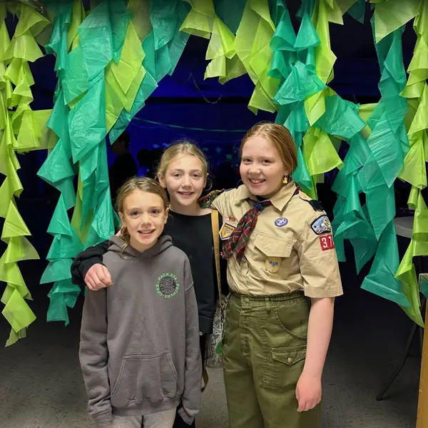 Scouts at Pack 374's Pinewood Derby 2025