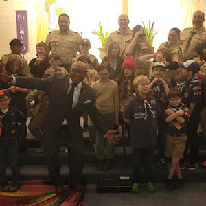 Cub Scout Pack 207 with Portsmouth, VA Mayor Shannon E. Glover