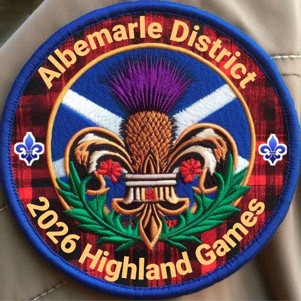 Patch design for Albemarle District 2026 Highland Games
