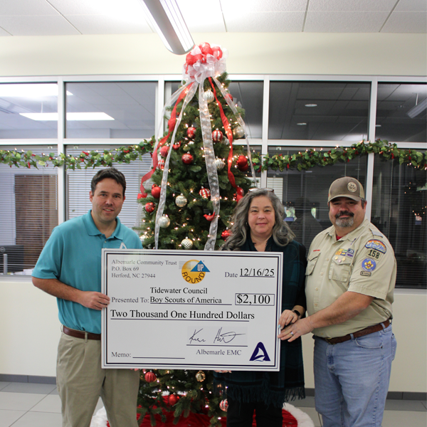 Albemarle Community Trust check presentation 2025