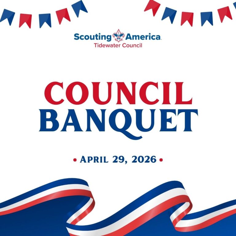 Scouting America Tidewater Council Banquet. April 29, 2026.