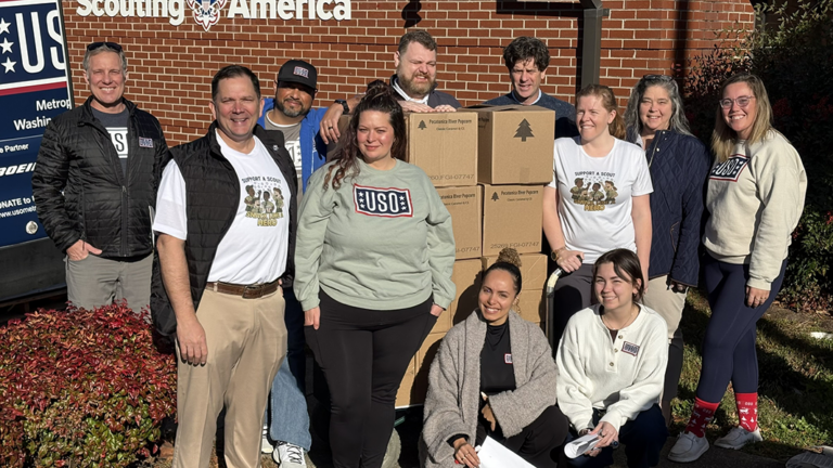 Scout Popcorn Donation to USO 2025