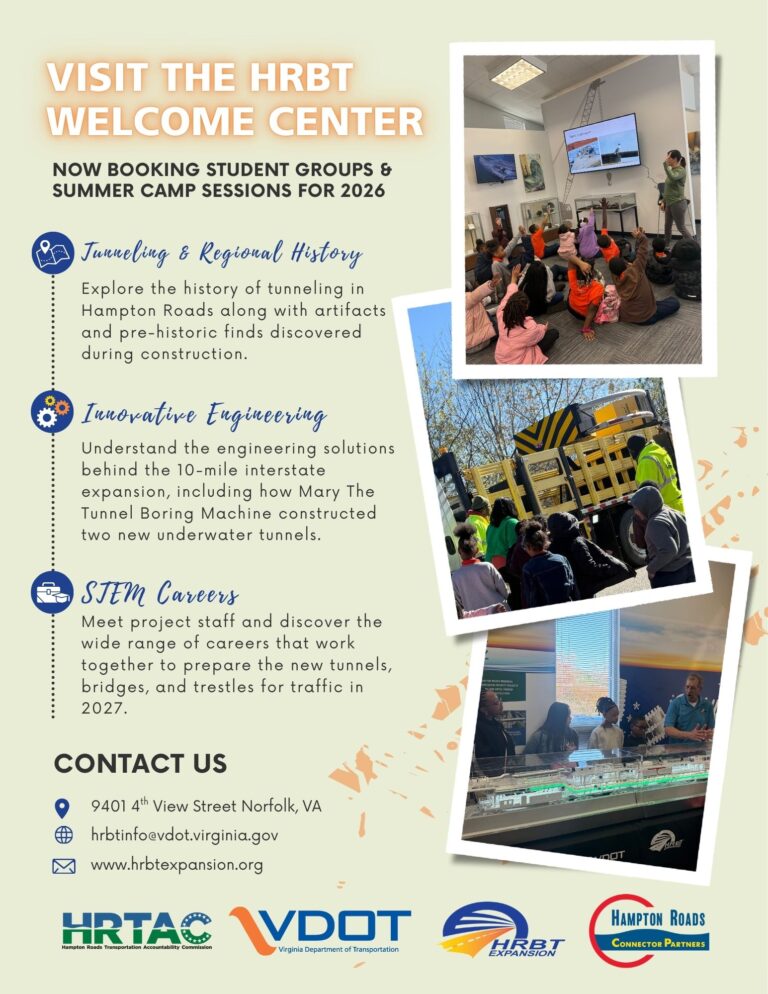 HRBT Welcome Center Student Outreach Flyer