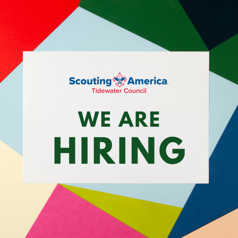 Scouting America Tidewater Council. We are hiring.