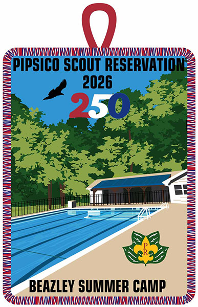 Summer Camp Patch. Pipsico Scout Reservation 2026. 250. Beazley Summer Camp.