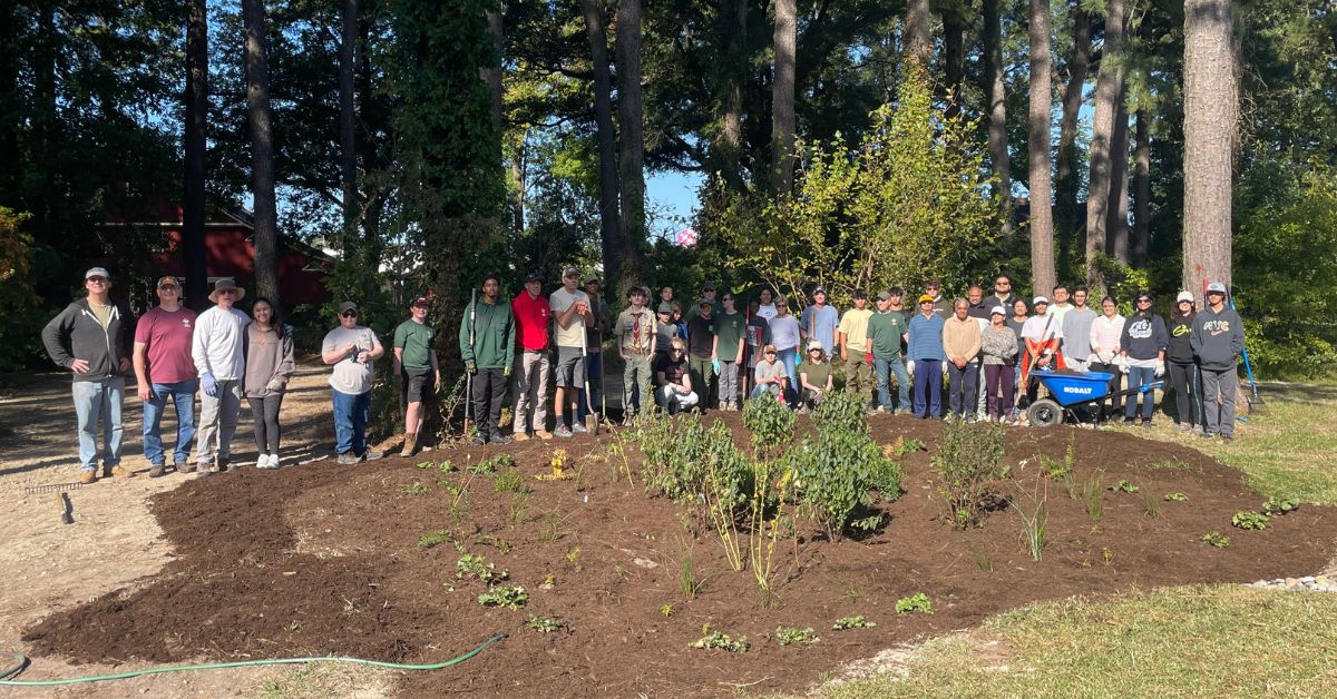 Eagle Project of the Year 2025: Rain Garden and Vegetated Swale at Foundry United Methodist Church, Virginia Beach