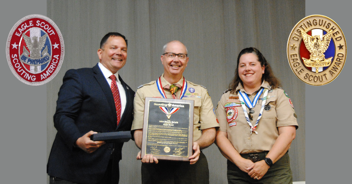 Distinguished Eagle Scout Award presentation to John Scheib