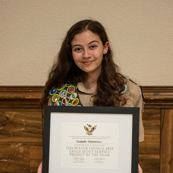 Photo of Isabelle D. at Tidewater Council Banquet, April 2026