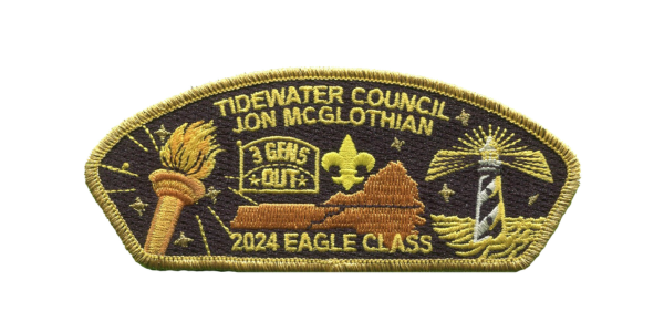 Tidewater Council 2024 Eagle Class. Jon McGlothian. 3 Gens Out.