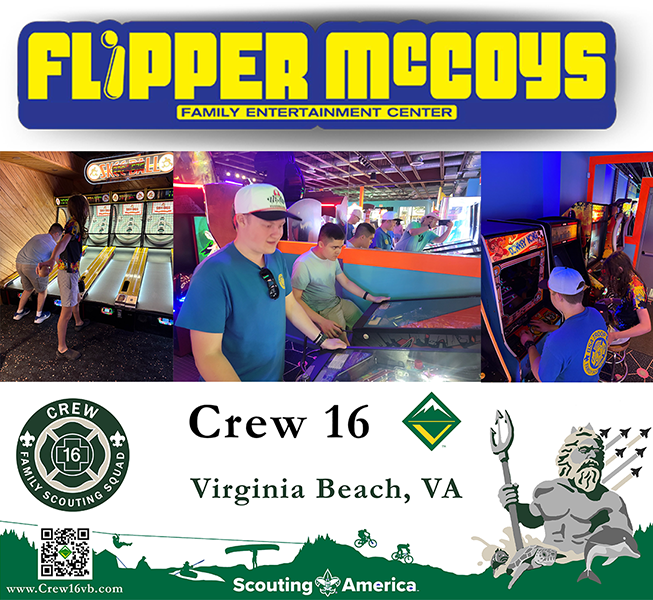 Venturing Crew 16 at Flipper McCoys