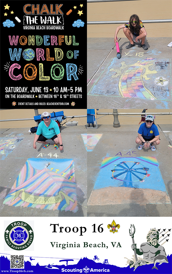 Scouts BSA Troop 16 Chalk the Walk