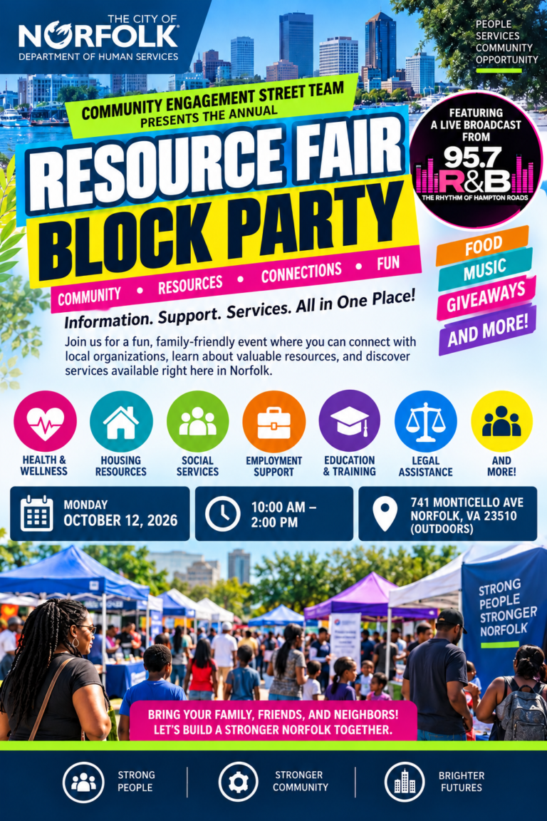 City of Norfolk Resource Fair Block Party flyer