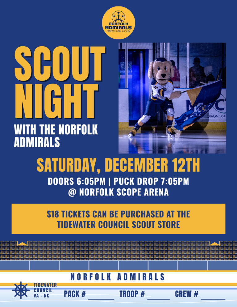 Scout Night with the Norfolk Admirals Flyer