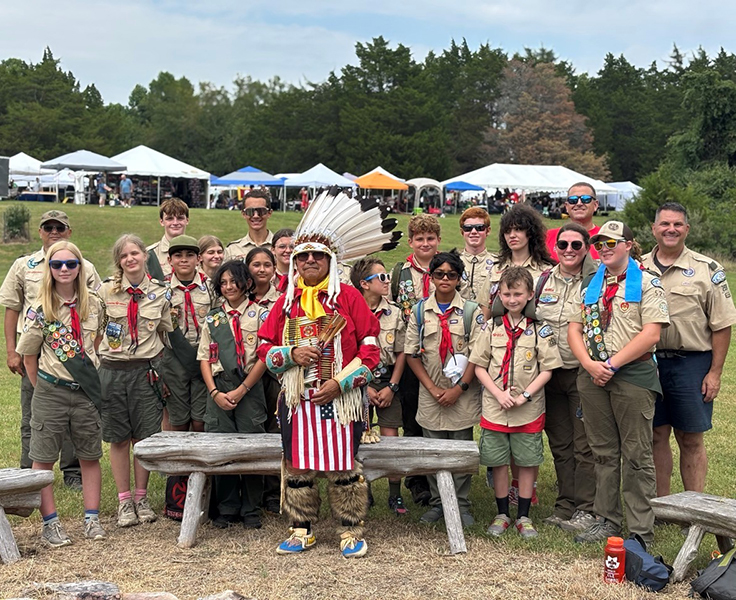 Scouts BSA Troops 259 and 5259 at the 38th Annual Nansemond Indian Pow Wow